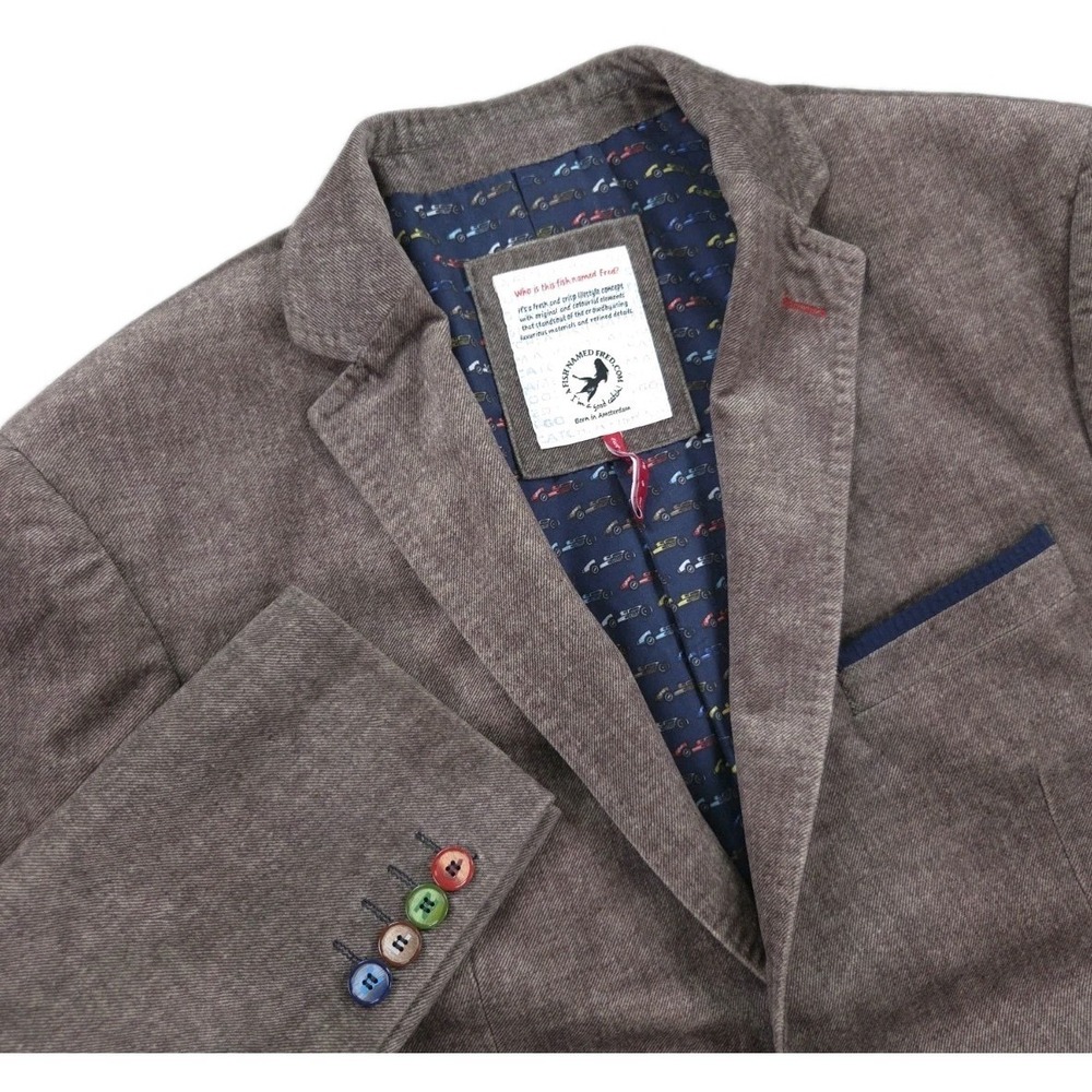A Fish Named Fred Blazer Mens 38R Velour Sport Coat